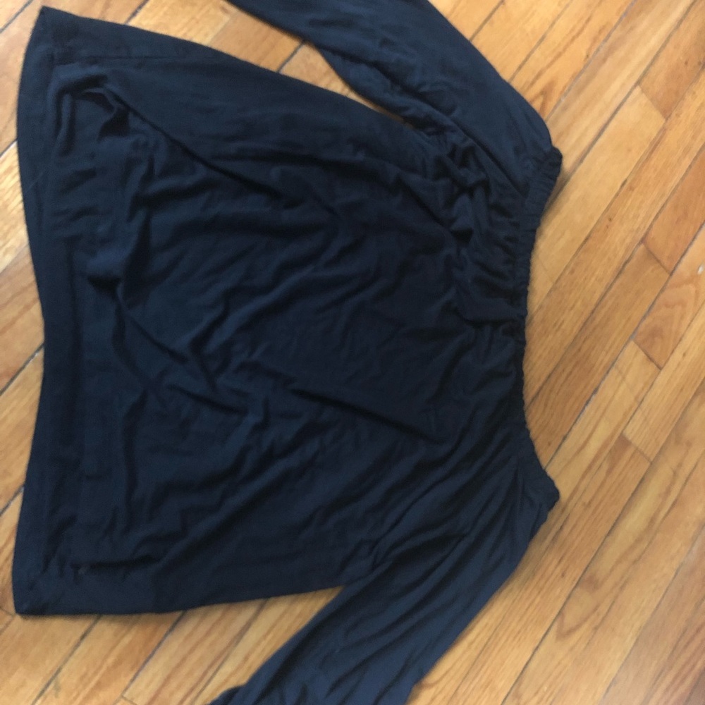 black off the shoulder shirt